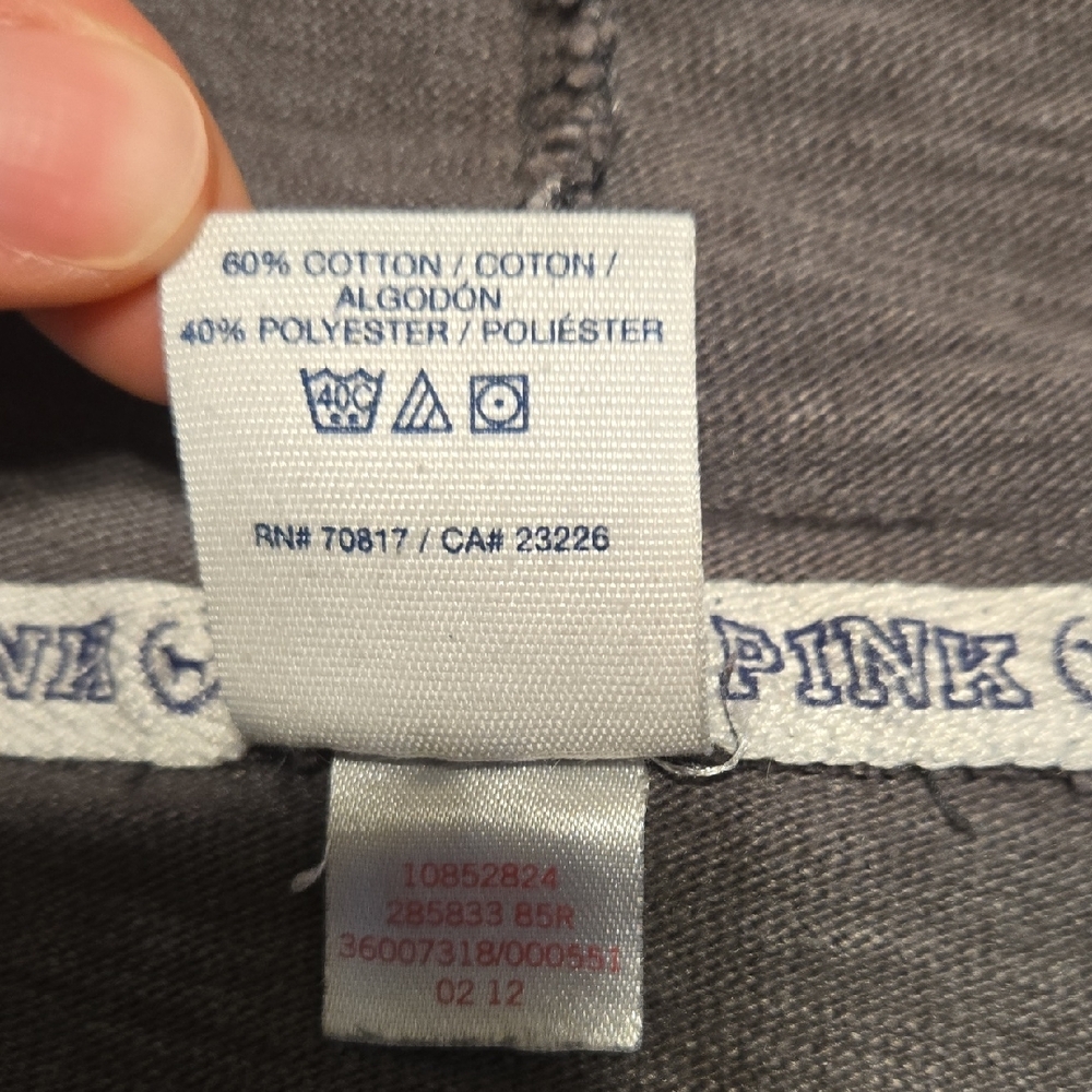 PINK Victoria's Secret Gray Hoodie with Logo Accents - Picture 7 of 8